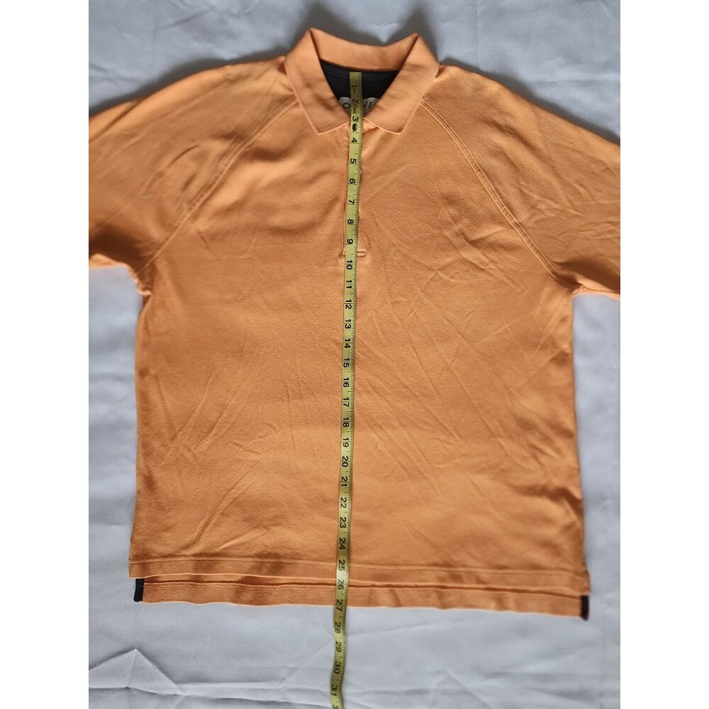 ORVIS Men's Orange Three-Button Placket Short-Sleeve Golf Polo Shirt Size Large - Picture 10 of 10
